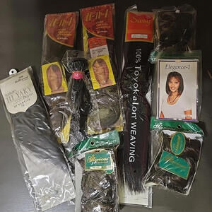 Vintage Lot Huge Mix Yaky Wave Hair Extensions,All Colors All Style,All New
